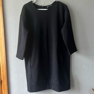 Athleta Black Fleece Lined Dress Size Medium